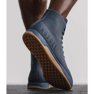 NWOT NO BULL Navy High-Top Gum Sole Trainer Sneakers Size M 10.5 / W 12